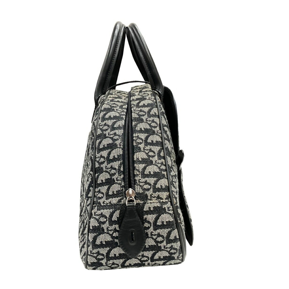 Christian Dior Double Saddle Bag Trotter Canvas Black Handbag - Picture 3 of 11
